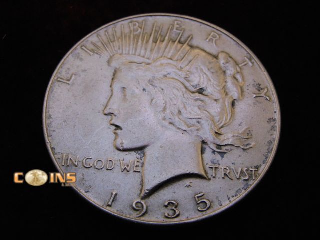 Lot 36-486312 - 1935 Silver Peace Dollar.