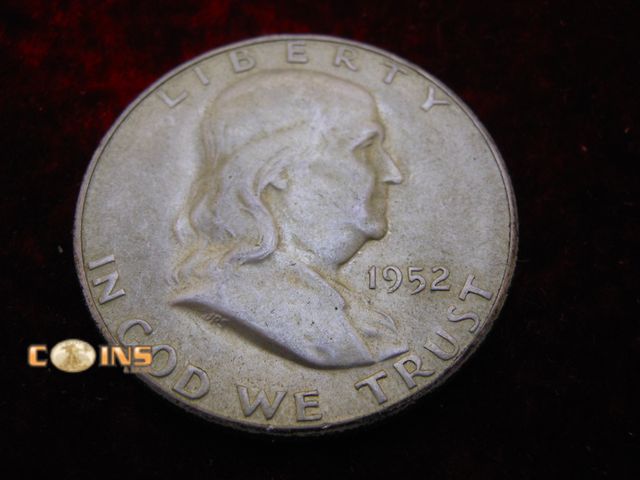 Lot 36-489115 - 1952-S Silver Franklin Half Dollar.