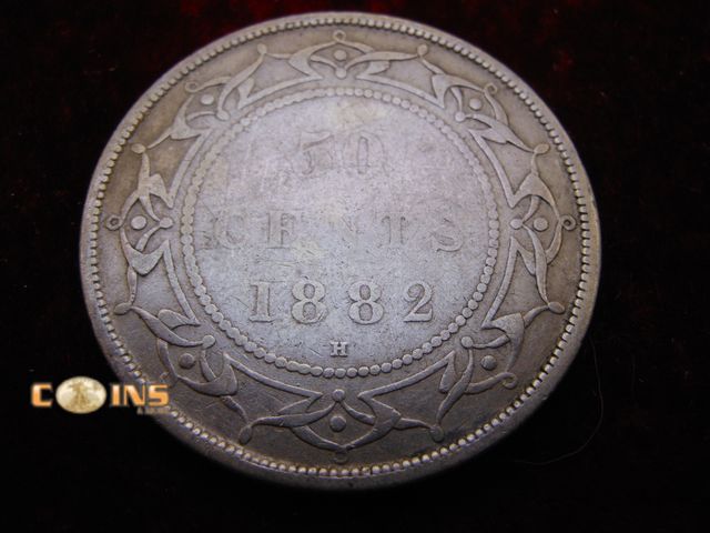 Lot 36-489187 - 1882 Silver Newfoundland 50 Cent Piece.