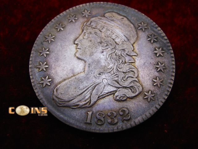 Lot 36-487271 - Better Condition 1832 Silver Bust Half Dollar.