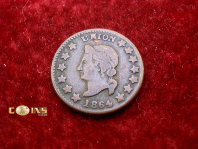 Lot 36-487840 - 1864 Civil War token Fuld IL755D-1a R4 EF. William Knapp Artesian Well Driller Rockford, Illinois Un...