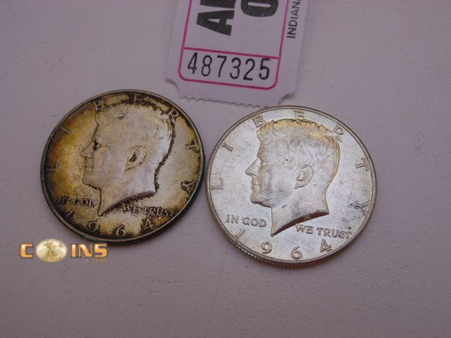 Lot 36-487325 - Lot of Two Silver Half Dollars.