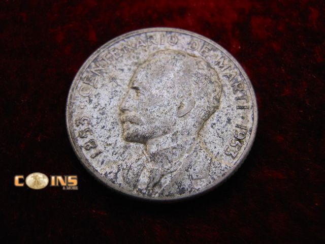 Lot 36-086806 - 1953 Silver Republic of Cuba - 25 Centavos.