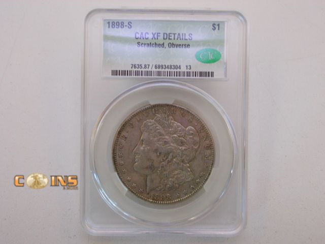 Lot 36-238254 - 1898-S Morgan Silver Dollar CAC Graded XF Details.