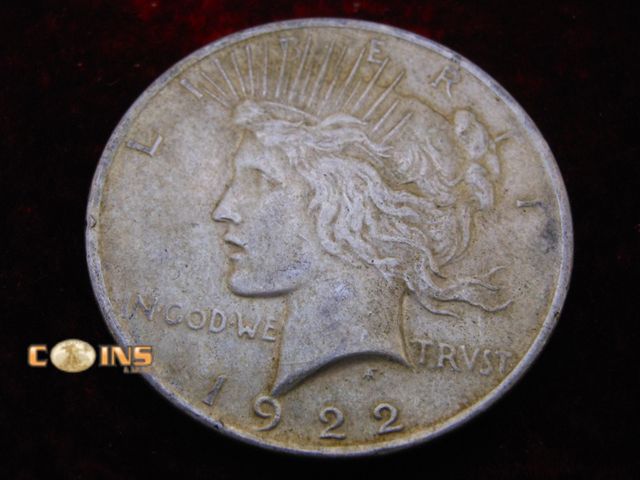 Lot 36-486567 - 1922 Peace Silver Dollar.