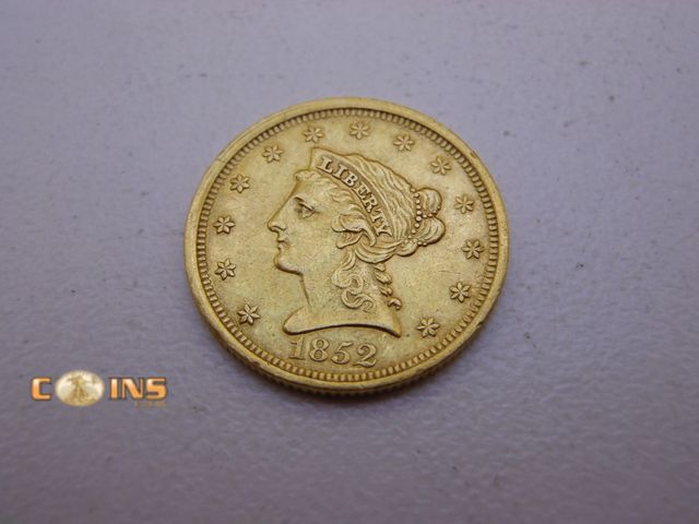 Lot 36-488278 - BETTER Date and Condition 1852 $2.50 Gold Quarter Eagle.  Great Detail.