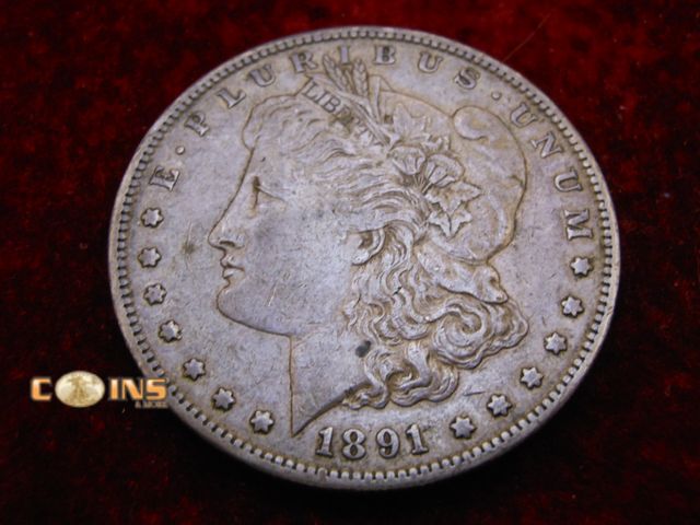 Lot 36-489125 - 1891-S Morgan Silver Dollar.
