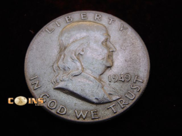 Lot 36-486476 - 1949-D Silver Franklin Half Dollar.