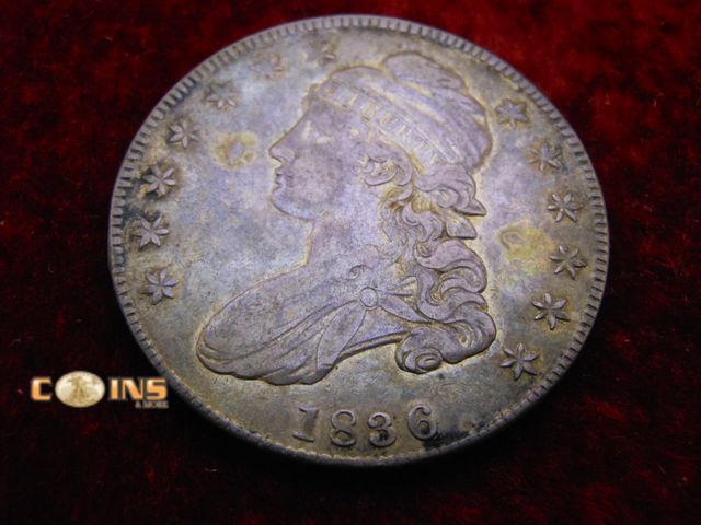 Lot 36-086752 - Better Condition 1836 Silver Bust Half Dollar.