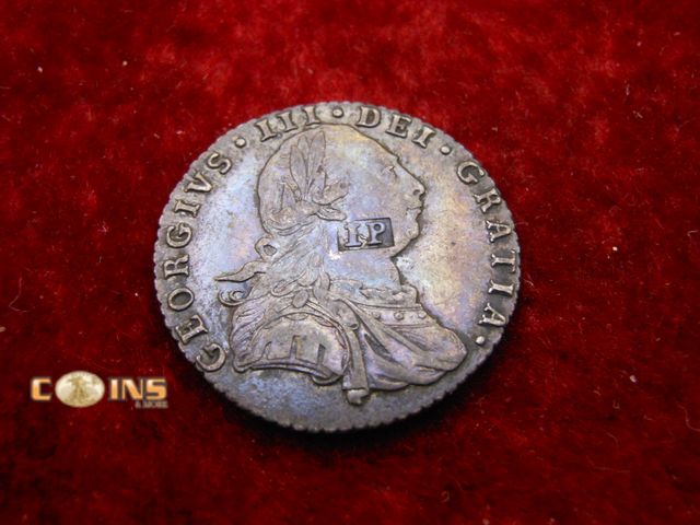 Lot 36-487863 - 1787 England Silver Shilling, Georgivs III. Sterling Silver Extra Fine.