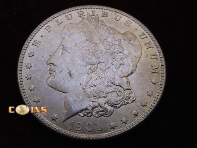 Lot 36-486668 - AU/BU 1901-O Morgan Silver Dollar.