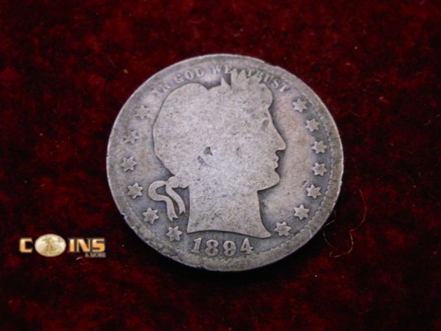 Lot 36-238232 - 1894-O Silver Barber Quarter.