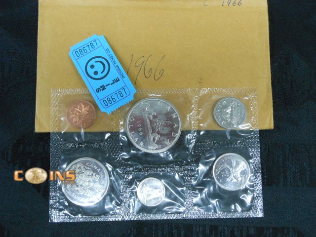 Lot 36-086787 - 1966 Silver Canadian Proof Like Set.