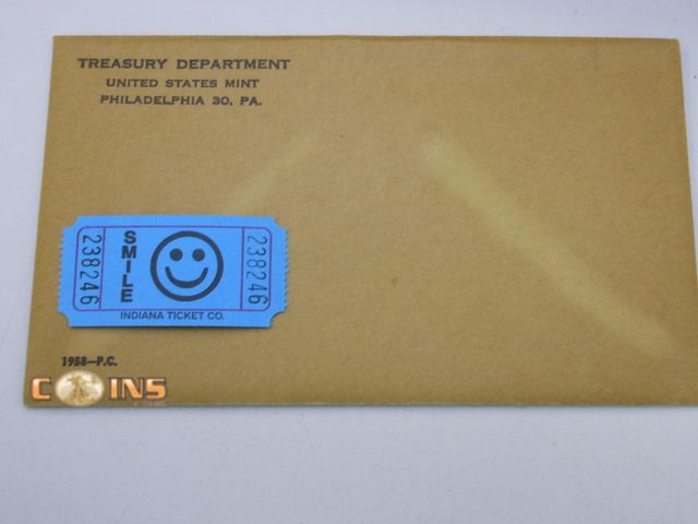 Lot 36-238246 - 1958 United States Proof Set – Still Sealed in Original U.S. Mint Envelope.