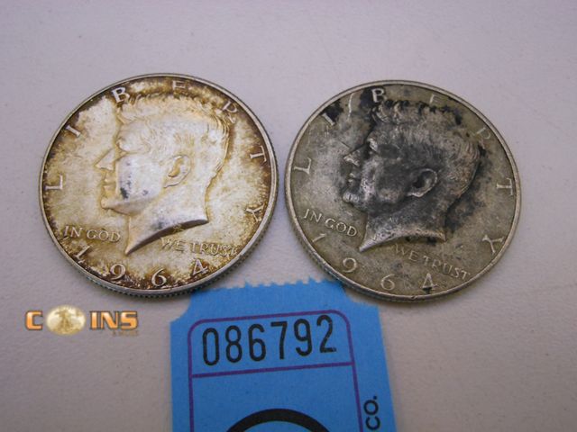 Lot 36-086792 - Lot of Two 1964 Silver Kennedy Half Dollars.