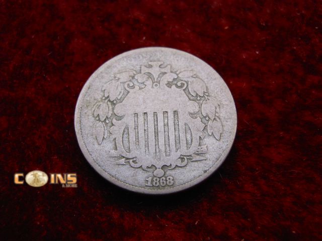 Lot 36-486681 - 1868 US Shield Nickel.