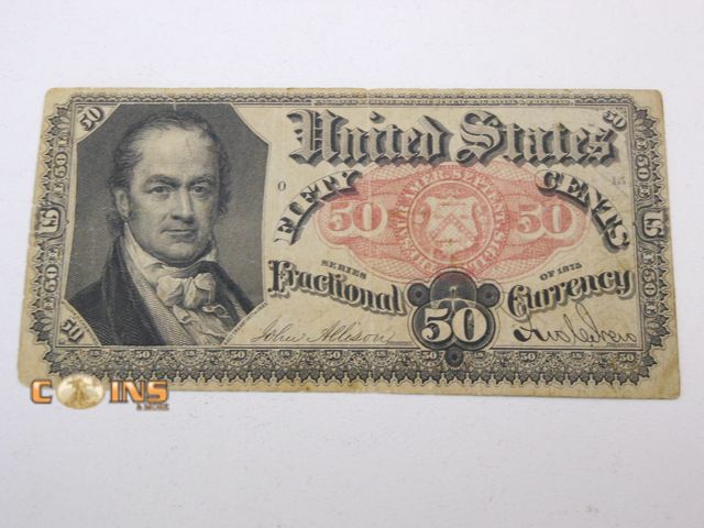 Lot 36-488315 - 1875 50c Fifty Cents Fractional Currency Fr#1380 Fifth Issue.