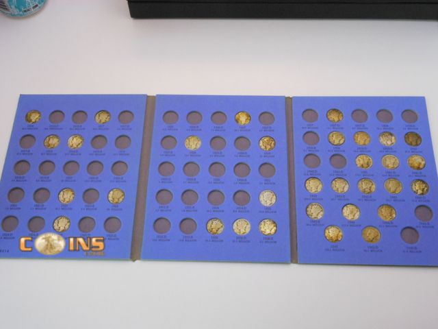 Lot 36-486696 - Partial Silver Mercury Head Dime Collection.