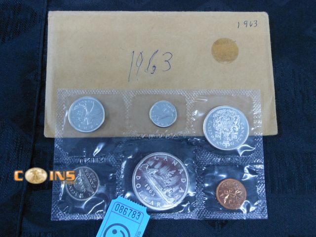 Lot 36-086783 - 1963 Silver Canadian Proof Like Set.