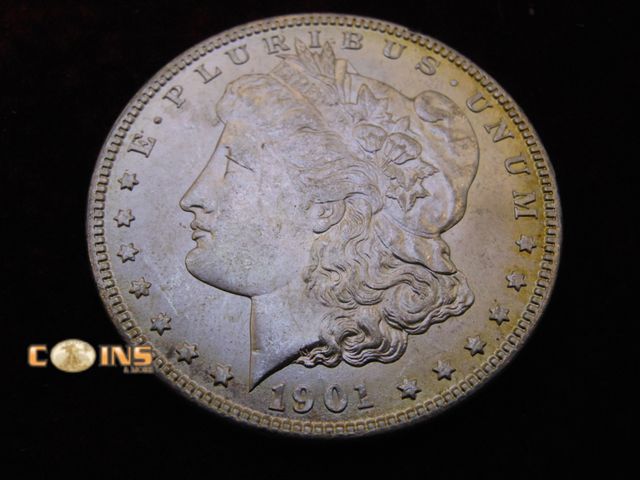 Lot 36-486670 - AU/BU 1901-O Morgan Silver Dollar.