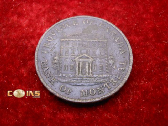 Lot 36-486255 - 1844 Bank of Montreal Half Penny.
