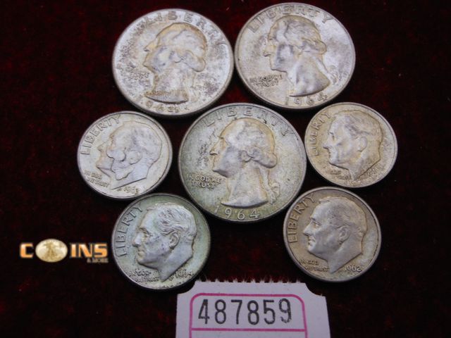 Lot 36-487859 - US Silver Coin Lot.  $1.15 Face Value.