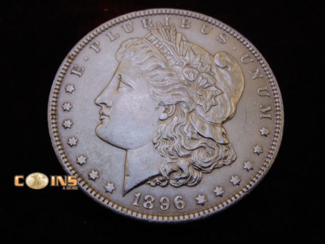 Lot 36-238168 - AU/UNC 1896 Morgan Silver Dollar.