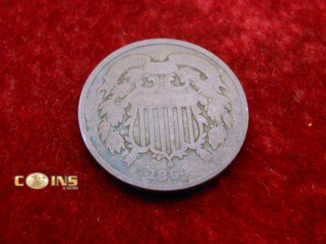 Lot 36-486683 - 1864 US Two Cent Piece.  260 Degree Rotation ERROR.
