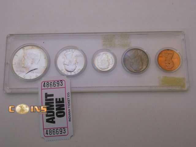 Lot 36-486693 - 1964 Silver UNC/BU Five Coin Year Set.