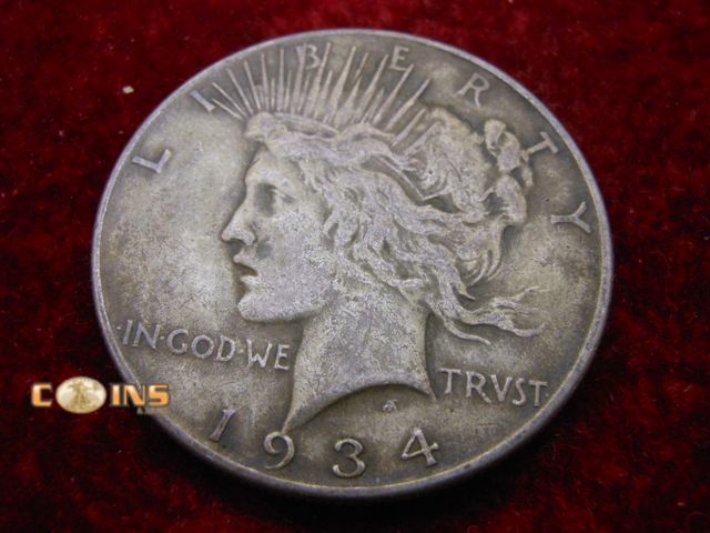 Lot 36-087161 - 1934 Silver Peace Dollar.