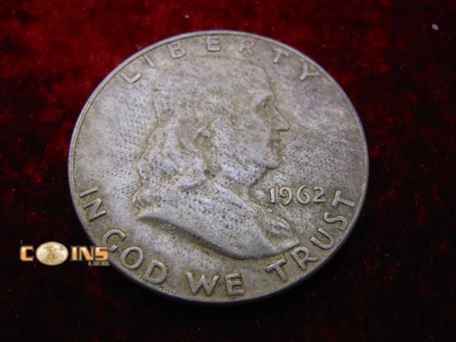 Lot 36-087163 - 1962-D Silver Franklin Half Dollar.