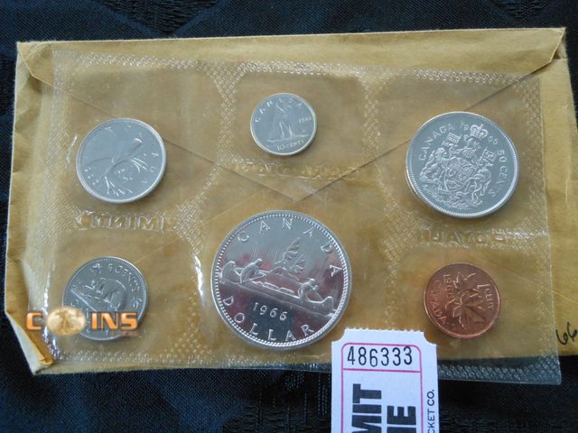 Lot 36-486333 - 1966 Silver Canadian Proof Like Set.