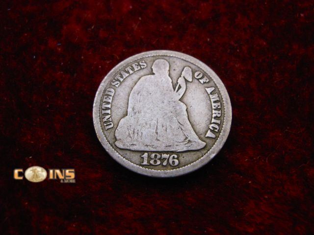 Lot 36-086740 - 1876-CC Silver Seated Dime.  Nice Carson City Dime.