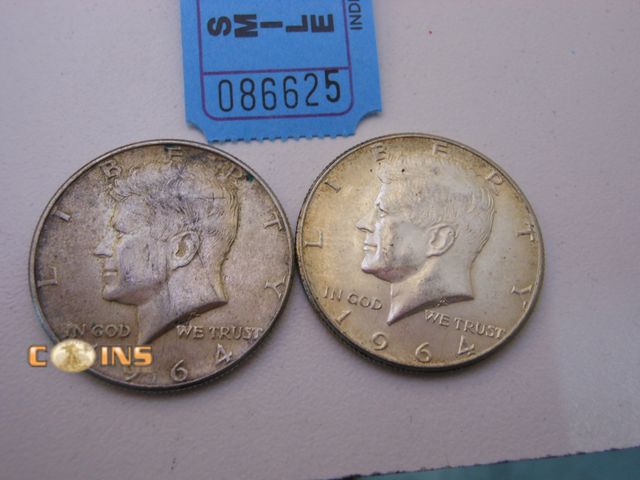 Lot 36-086625 - Lot of Two 1964 Silver Kennedy Half Dollars.