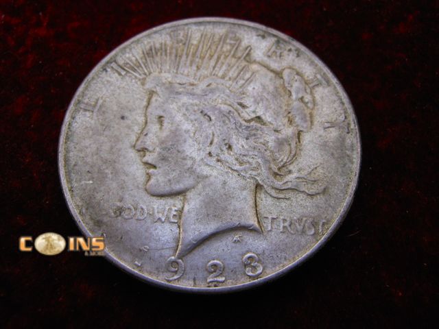 Lot 36-488280 - 1923-D Silver Peace Dollar.