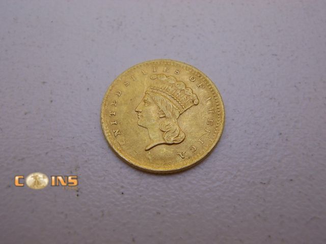 Lot 36-489111 - 1856 $1 Gold One Dollar Indian Princess, Nice Type Gold Coin.