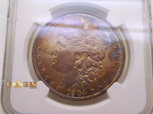 Lot 36-485795 - BETTER 1904 NGC Graded MS63 Morgan Silver Dollar.  RARE in This Grade, Fantastic Color.