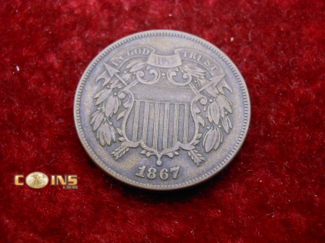Lot 36-486454 - Better Condition 1867 US Two Cent Piece.