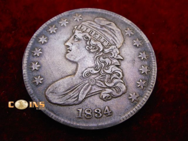 Lot 36-487272 - Better Condition 1834 Silver Bust Half Dollar.