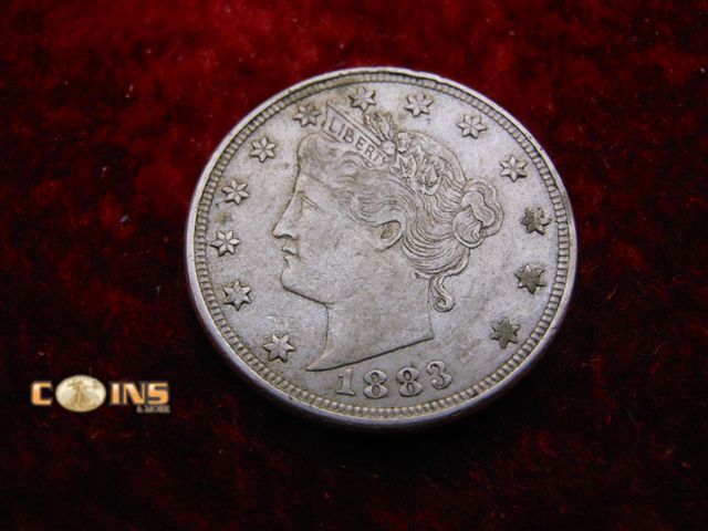 Lot 36-086694 - Better Condition XF/AU 1883 Liberty Head or "V" Nickel.