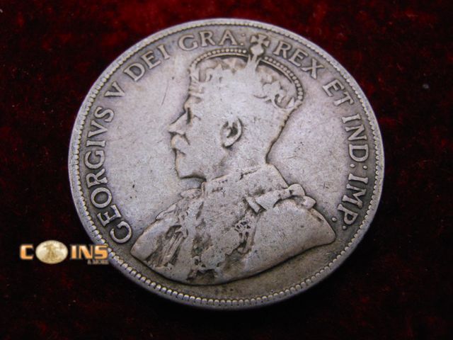 Lot 36-489185 - 1918 Silver Newfoundland 50 Cent Piece.