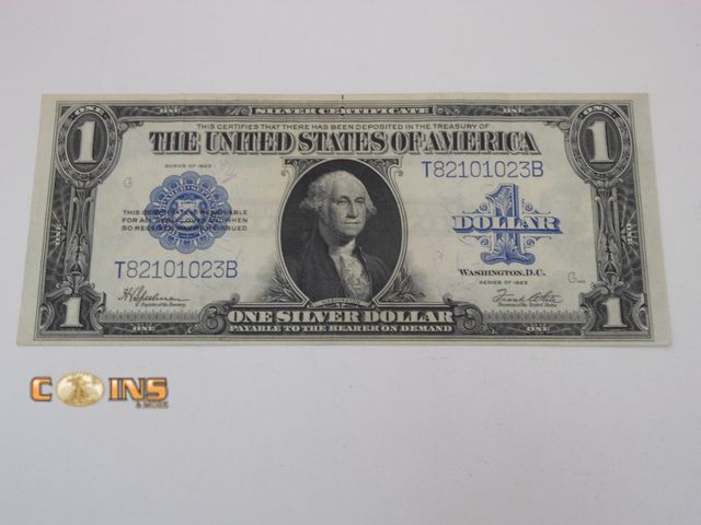 Lot 36-486236 - Better Condition 1923 Blue Seal Silver Certificate.