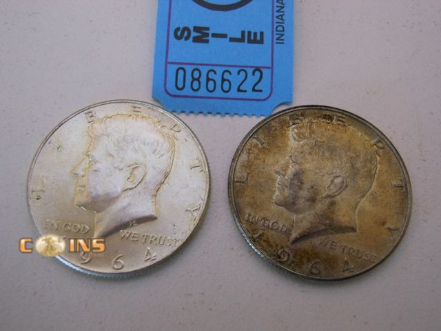 Lot 36-086622 - Lot of Two 1964 Silver Kennedy Half Dollars.