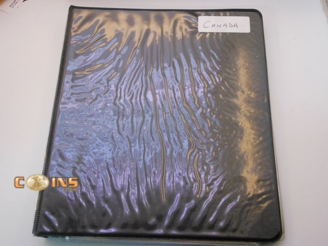 Lot 36-487906 - Three Ring Binder Filled With Canadian and Bahamas Coins and Currency, See All Pictures.