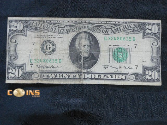 Lot 36-086682 - 1963A $20 Federal Reserve Note.