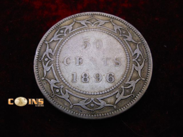 Lot 36-489192 - 1896 Silver Newfoundland 50 Cent Piece.
