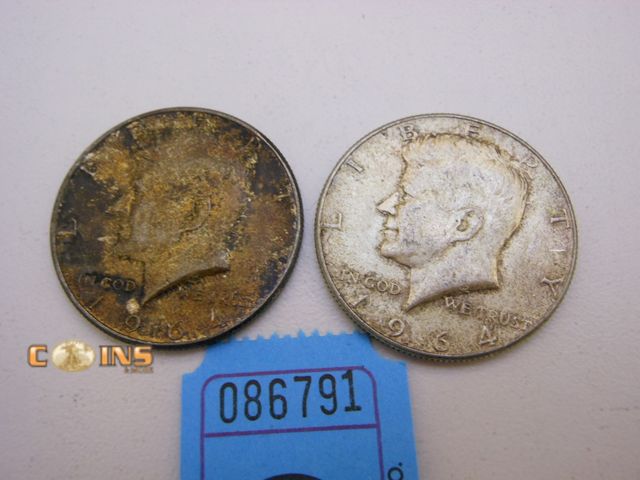 Lot 36-086791 - Lot of Two 1964 Silver Kennedy Half Dollars.