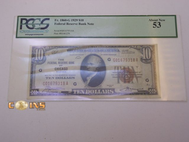 Lot 36-486826 - MUST SEE 1929 PCGS Graded AN53 $10 Brown Seal National Bank Note.