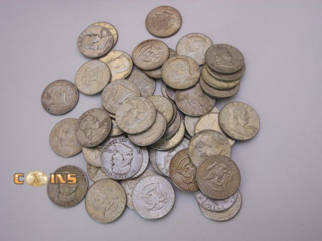 Lot 36-4862371 - Lot of Two 90% Silver Half Dollars Pulled Randomly From Coins Pictured.
