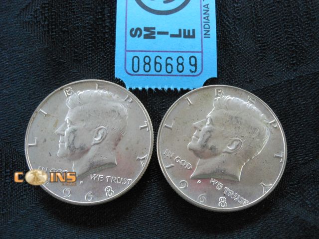Lot 36-086689 - Lot of Two Silver Kennedy Half Dollars.